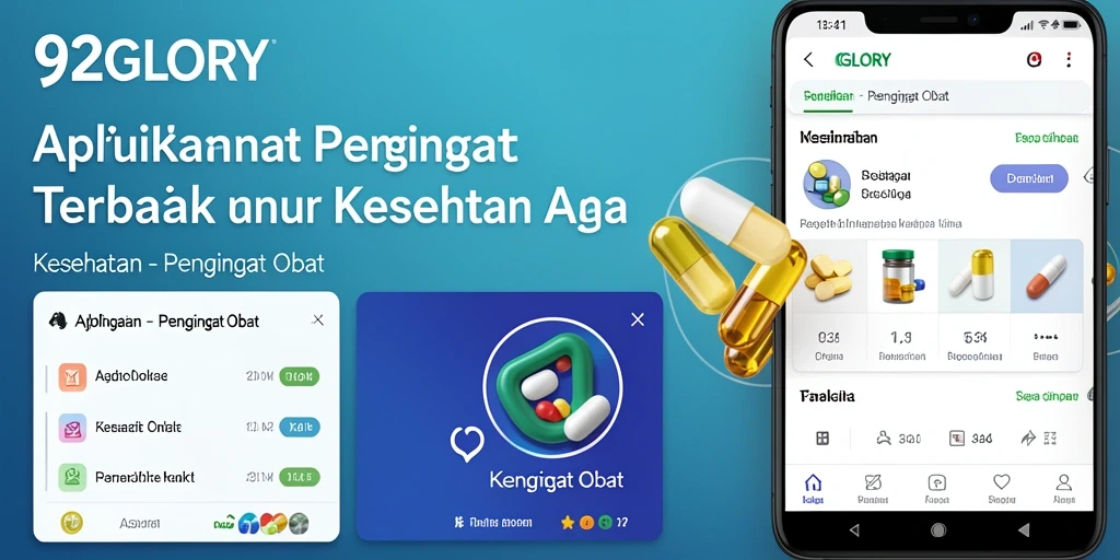 Tampilan antarmuka aplikasi 92GLORY untuk pengingat obat yang praktis.