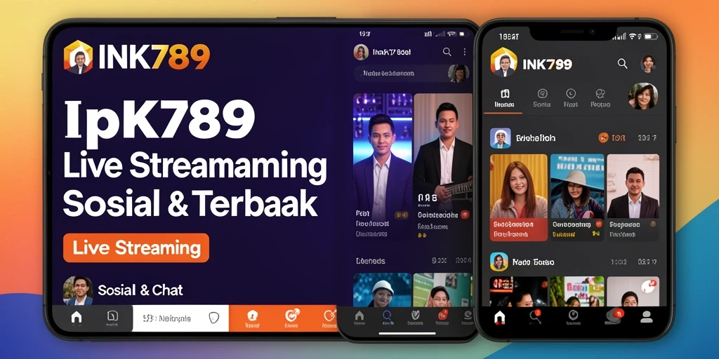 Antarmuka aplikasi INK789 yang menarik dan interaktif saat Live Streaming.
