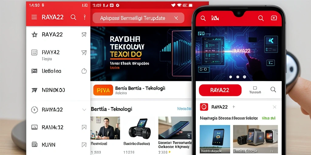 Tampilan antarmuka RAYA22 yang modern dan user-friendly.