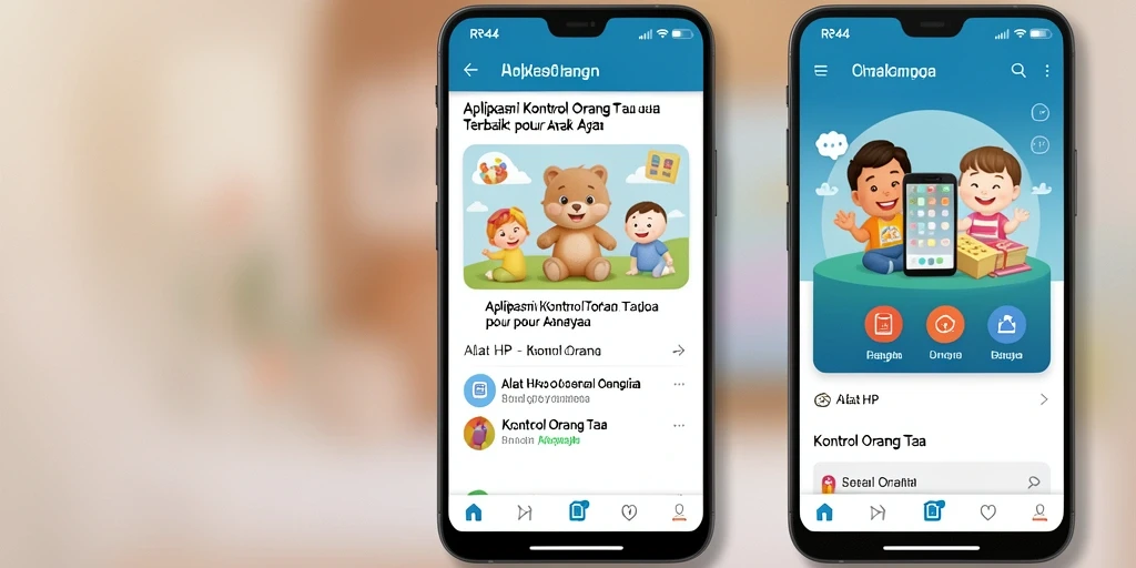 Antarmuka aplikasi RR44 yang intuitif untuk kontrol orang tua.