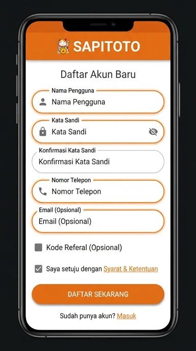 Panduan Registrasi Akun Baru di sapitoto